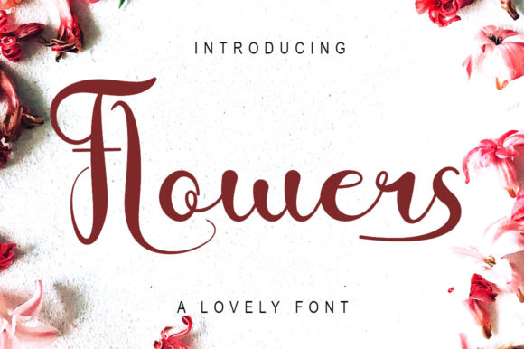 Flowers Font Poster 1