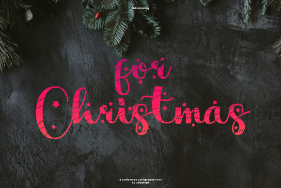 For Christmas Font Poster 1
