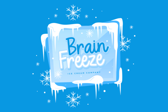 Frosty Blue Font Poster 4