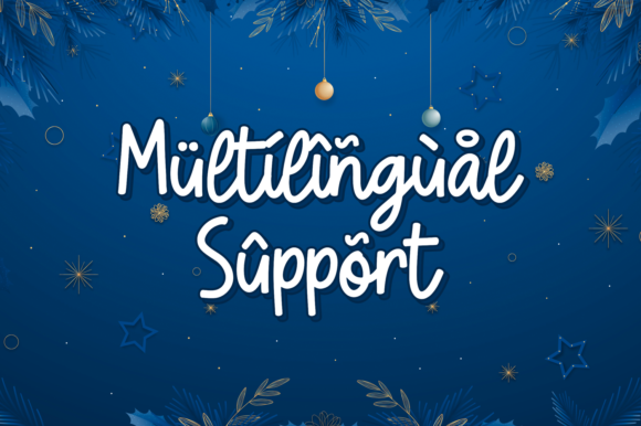 Frosty Blue Font Poster 6