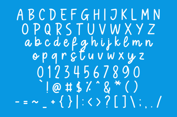 Frosty Blue Font Poster 7
