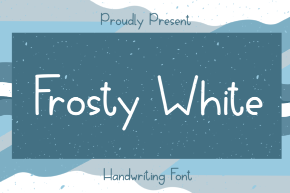 Frosty White Font Poster 1