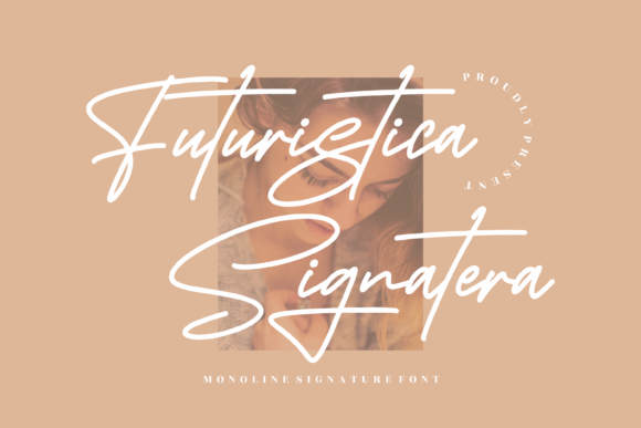 Futuristica Signatera Font Poster 1