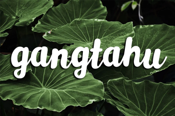Gangtahu Font Gangtahu Font Poster 1