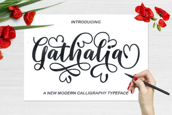Gathalia Font Gathalia Font Poster 1