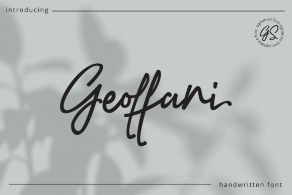 Geoffani Script Font Poster 1