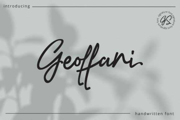 Geoffani Script Font Geoffani Script Font Poster 1