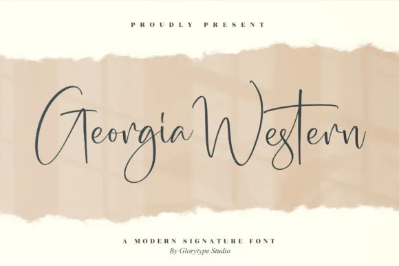 Georgia Western Font Poster 1