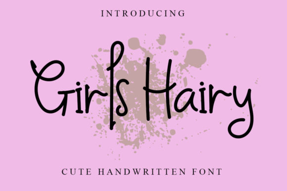 Girls Hairy Font Poster 1