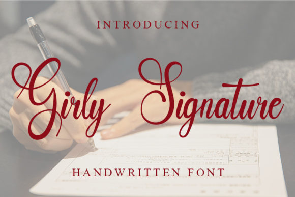 Girly Signature Font Poster 1