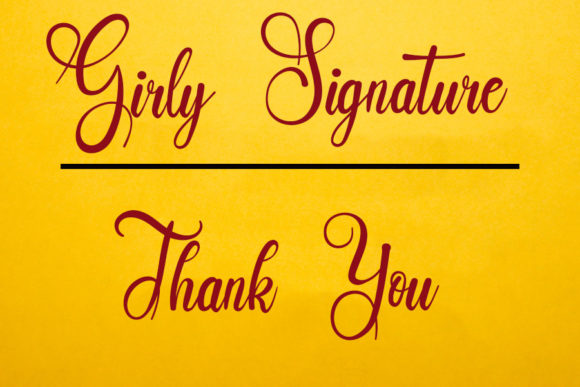 Girly Signature Font Poster 6