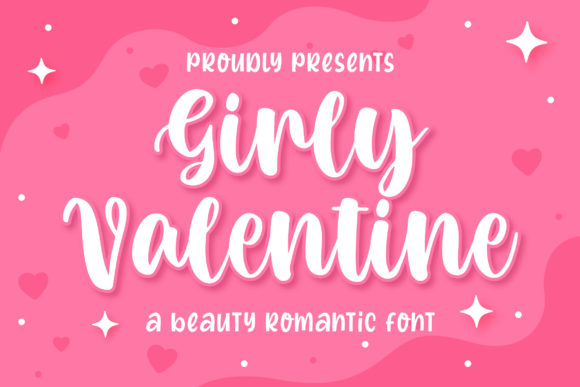Girly Valentine Font Poster 1