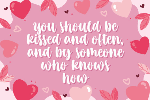 Girly Valentine Font Poster 3