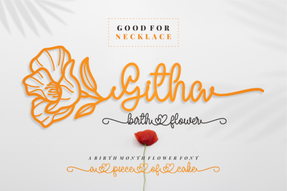 Githa Birth Flower Font Poster 1