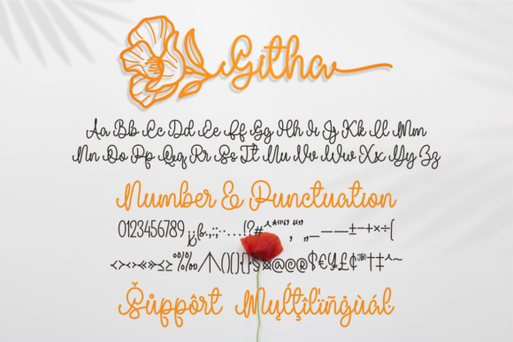 Githa Birth Flower Font Poster 5