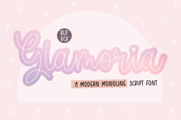 Glamoria Script Font Poster 1