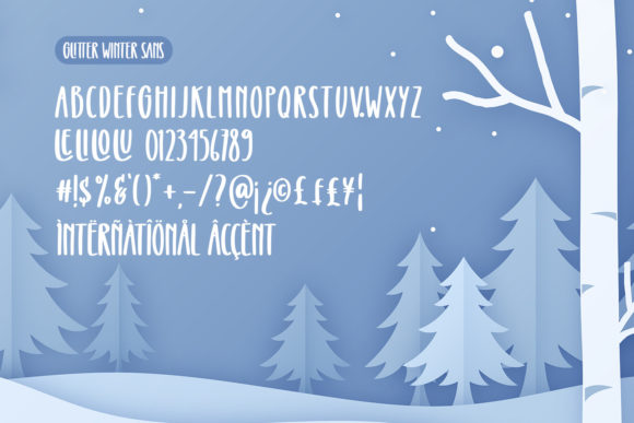 Glitter Winter Font Poster 7