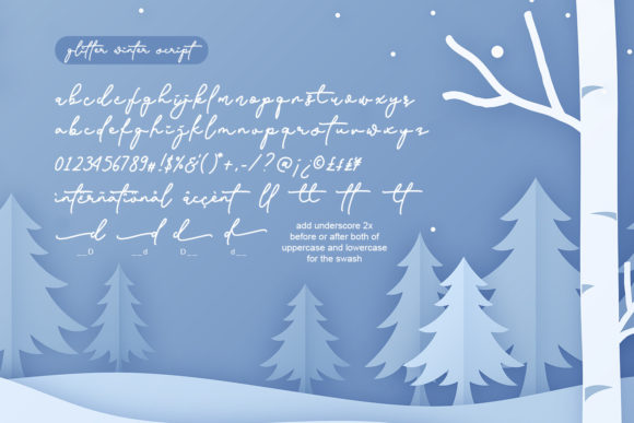 Glitter Winter Font Poster 8