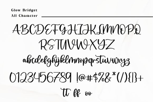 Glow Bridget Font Poster 10