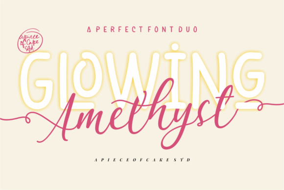 Glowing Amethyst Font Poster 1