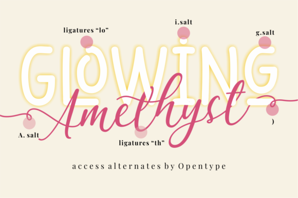 Glowing Amethyst Font Poster 2