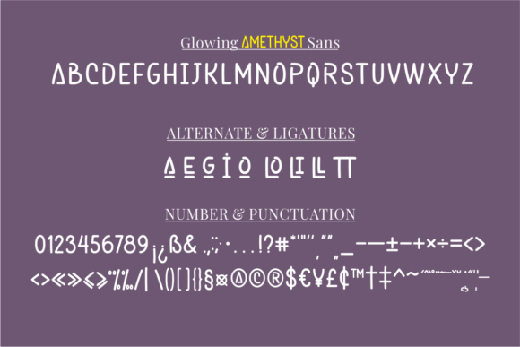 Glowing Amethyst Font Poster 5