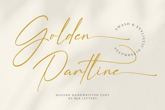 Golden Partline Font Poster 1