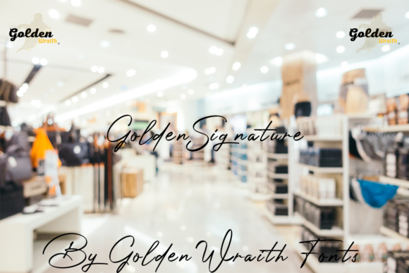 Golden Signature Font Poster 2