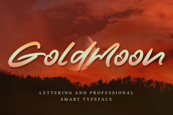 Goldmoon Font Goldmoon Font Poster 1