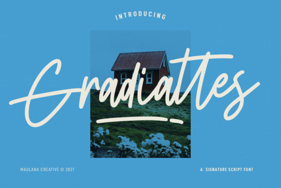 Gradiattes Script Font