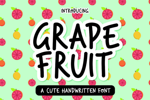 Grape Fruit Font Poster 1
