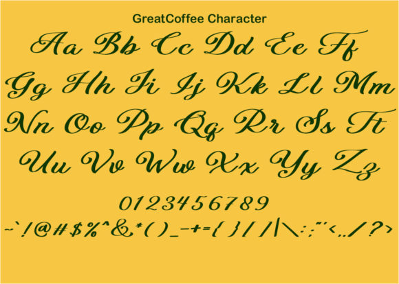 Great Coffee Font Poster 5