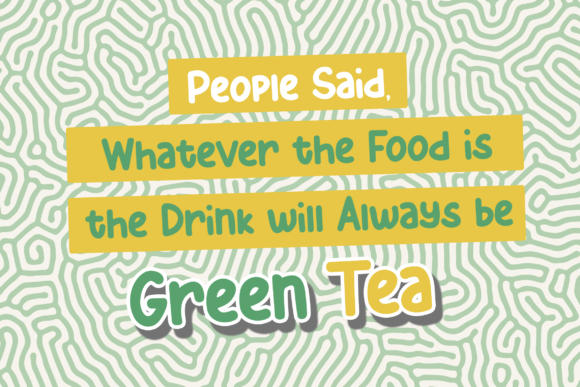 Green Tea Font Poster 2