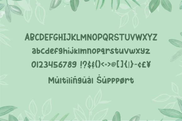 Green Tea Font Poster 4