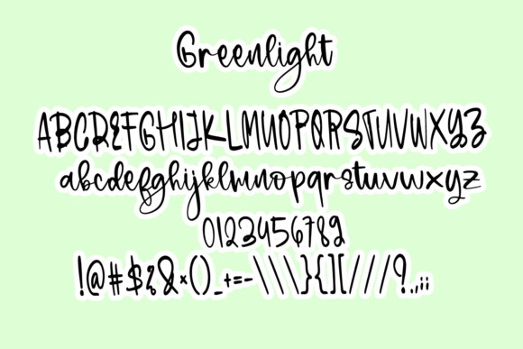 Greenlight Font Poster 8