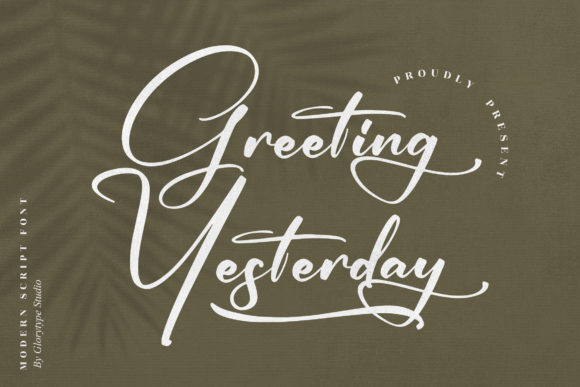 Greeting Yesterday Font Poster 1