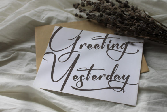 Greeting Yesterday Font Poster 8