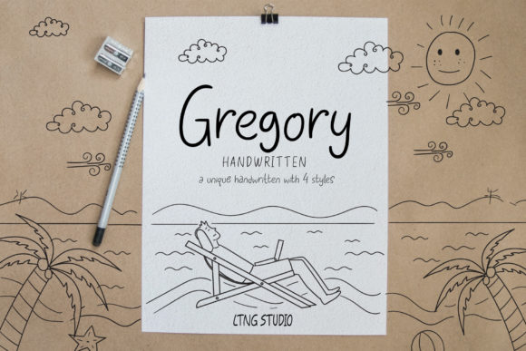 Gregory Handwritten Font Poster 1