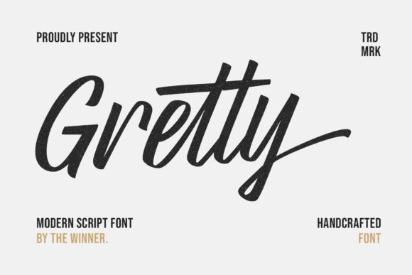 Gretty Script Font Poster 1