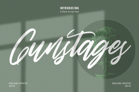 Gunstages Script Font Poster 1