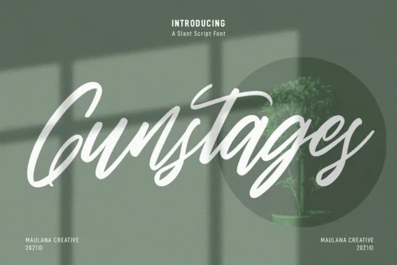 Gunstages Script Font Gunstages Script Font Poster 1