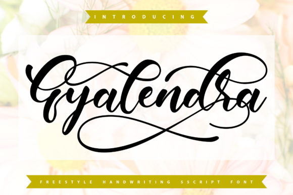 Gyalendra | Freestyle Handwriting Script Font Poster 1