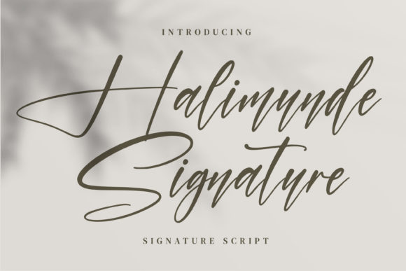 Halimunde Signature Font