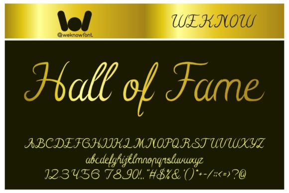 Hall of Fame Font Poster 1