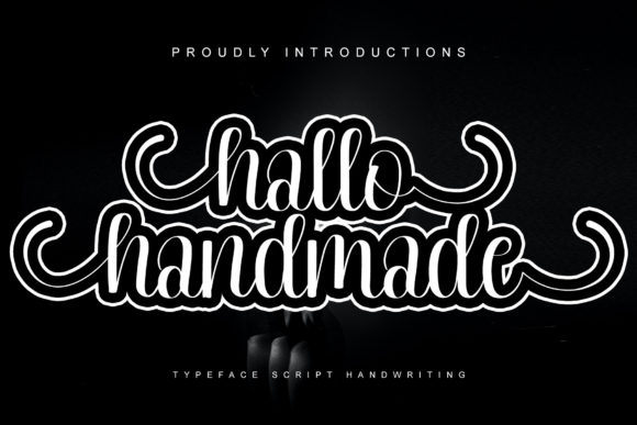 Hallo Handmade Font Poster 1