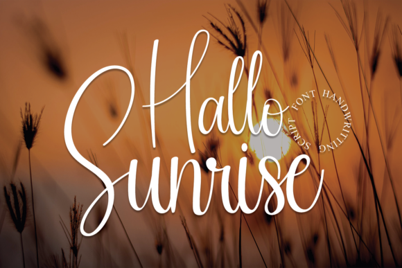 Hallo Sunrise Font Poster 1