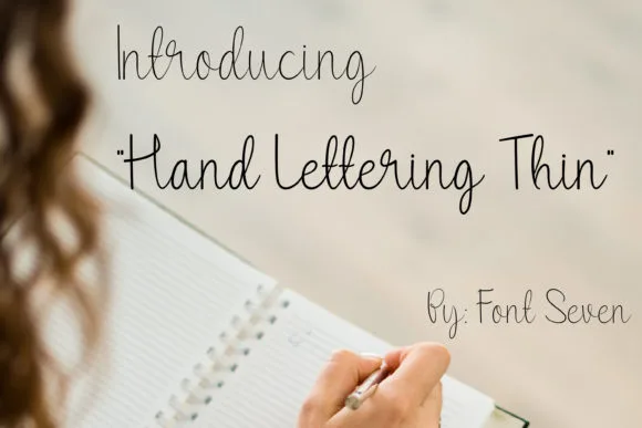 Hand Lettering Thin Font Hand Lettering Thin Font Poster 1