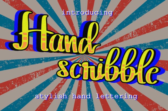 Hand Scribble Font Poster 1