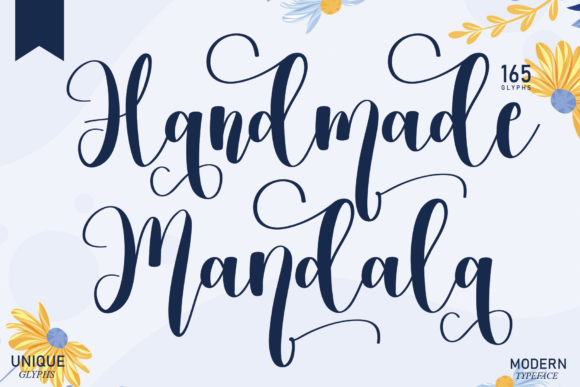 Handmade Mandala Font Poster 1