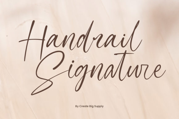 Handrail Signature Font Poster 1